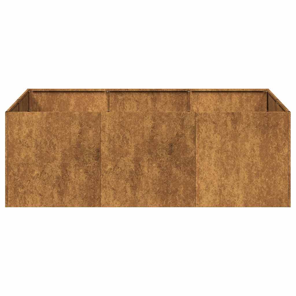 vidaXL Pflanzkübel Rostig 120x80x40 cm Wetterfester Stahl, Pflanztopf, Pflanzenständer, Hochbeet, Pflanzgefäßständer, Pflanzentablett, Gartenpflanzer