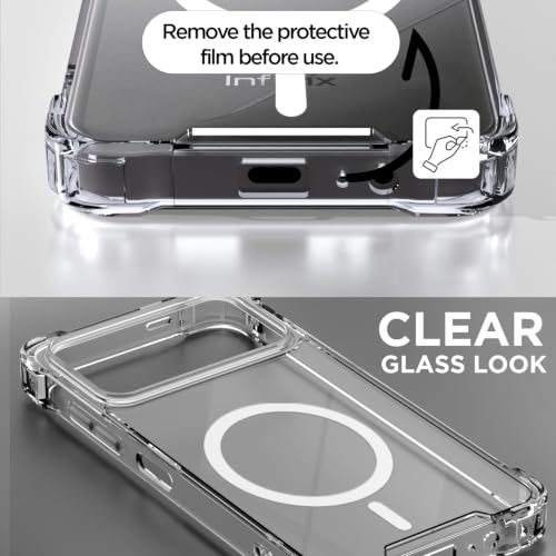 Image of Pikkme Back Cover for Infinix Smart 20 4G Mag-Safe Shockproof PC + TPU | Protective Case Magnetic Support | Bumper Case (Transparent Mag-Safe)