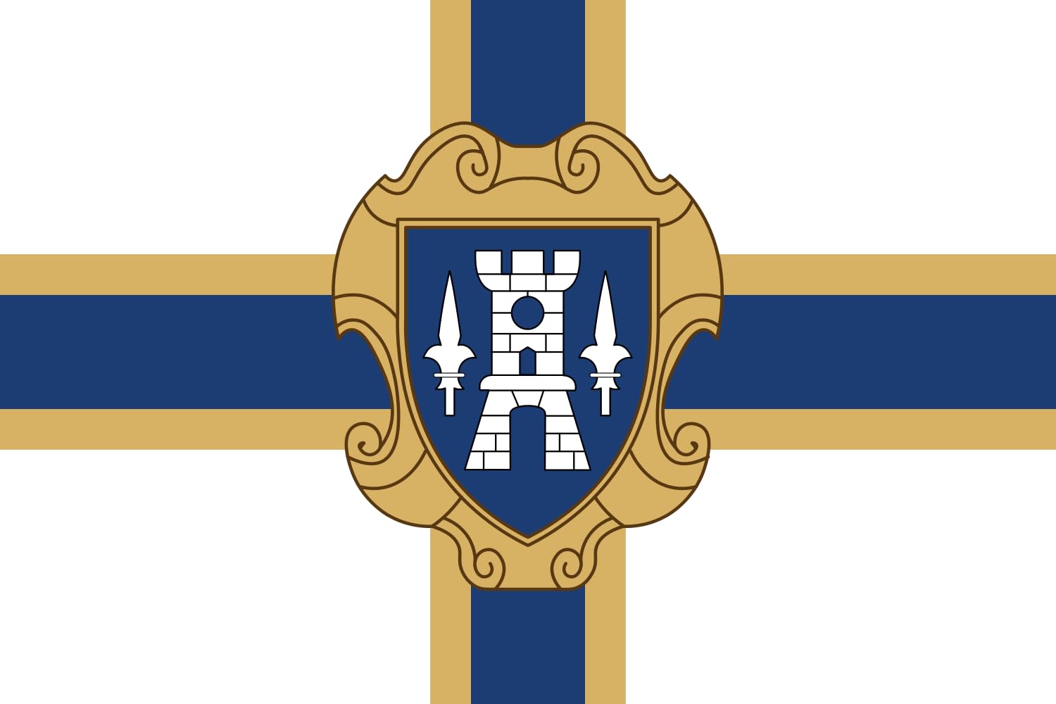 Drapeau Herceg Novi Montenegro en textile renforcé finitions premium