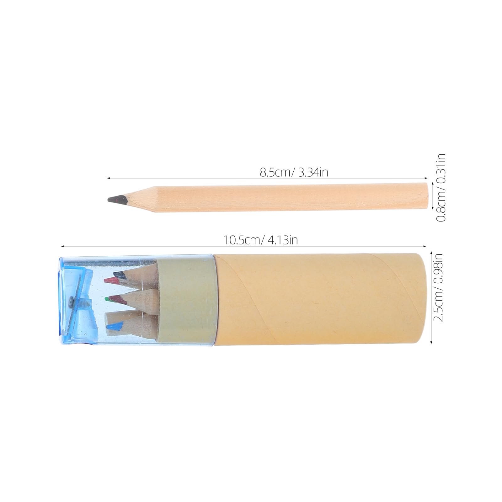 Mini Matite Colorate Compatto e Portatile con Temperino in Tubo Set di 32 per Back To School Party per Disegno e Sketching e Progetti Artistici