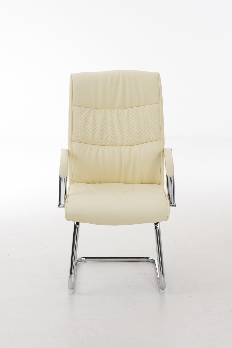 Sedia Cantilever Caro In Similpelle - Con Braccioli, Imbottita, Bianco, Per Sala Pranzo O Ufficio - Foto 2