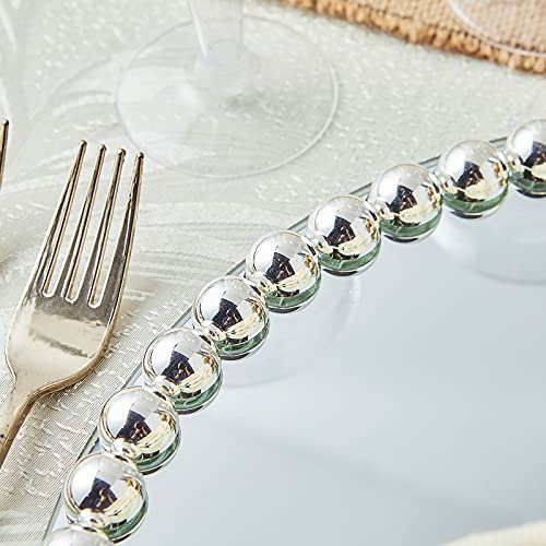 Set de 2 platos cargadores redondos espejo 13 pulgadas miniatura 5