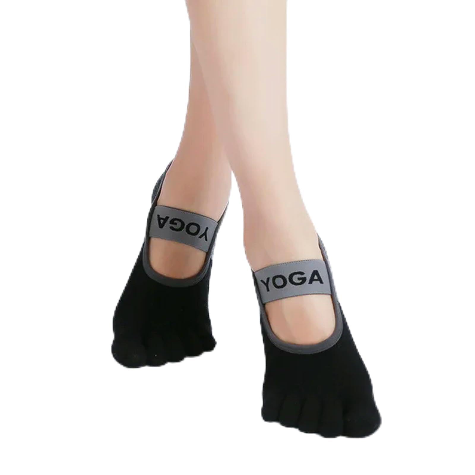 Cotton Five Finger Socks for Women Breathable Bandage Anti-Slip Pilates Ballet Dance Sport Fitness Yoga Socks with Toes for Gym