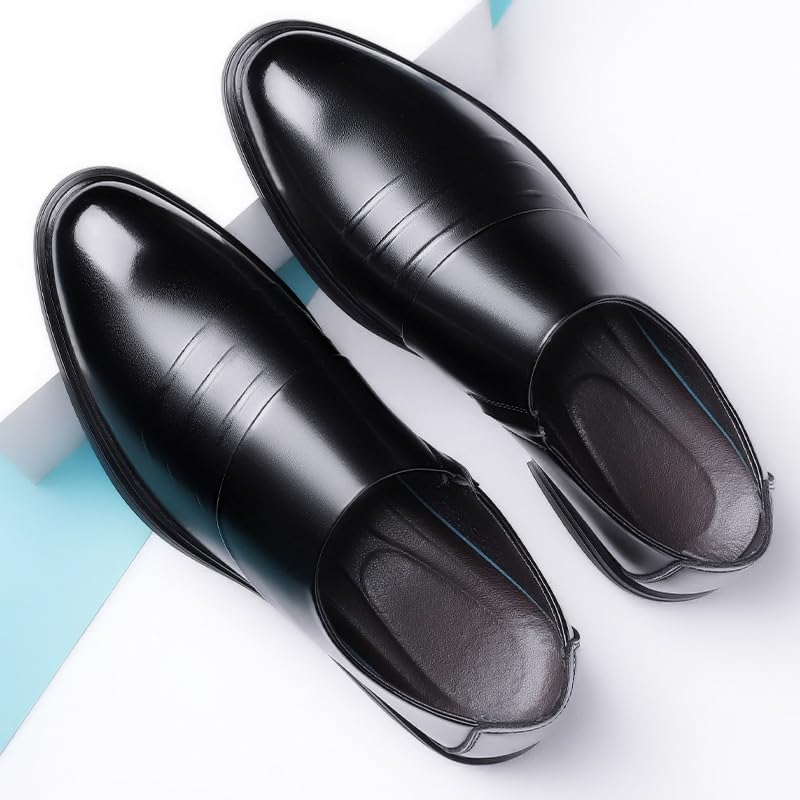 Men's Slip-On Dress Shoes Men Classic Patent Leather Oxford Shoes Wedding Business Office Loafers for Men4