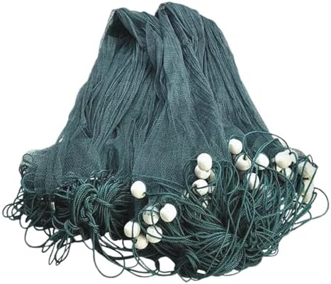 6.5 x 33 ft Fishing Drag Fish Net, Large Gill Fishing Net, Hand Made Nylon Beach Seine Nets, High Density Mesh Fishing Equipment Beach Drag for Seining at Ponds, Creeks, Rivers, Sea, Lake (33FT)