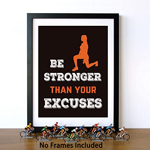 Image of Sports Art Print,Inspirational Fitness Quote Wall Art Print,Motivational Workout Bodybuilding Phrases Art Painting , Set of 4 Art Posters(8 inch x10 inch )Gym Training Sport Poster For Gym Home Decor