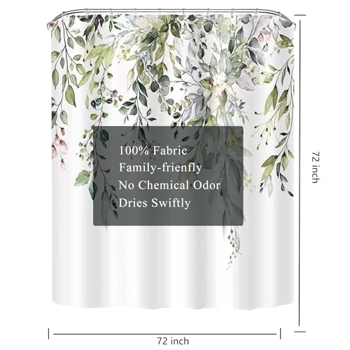 Image of LLSCL Yellow Droop Leaves Fabric Shower Curtain Liner with Magnets, Tire Pattern Waterproof Hotel Quality, 72 x 72 Machine Washable