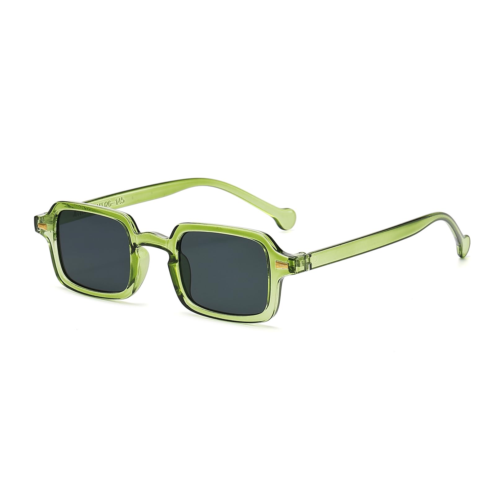 LJCZKA Retro Rectangle Sunglasses for Women Men Trendy Small Square Sunglasses 90s Vintage Sun Glasses