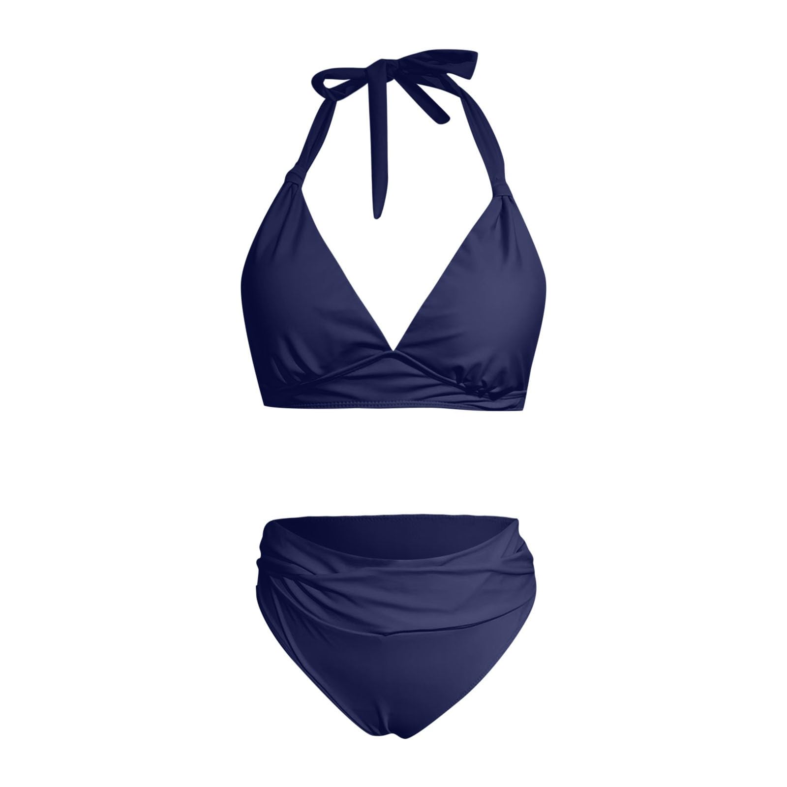 Damski Dwuczęściowy Strój Kąpielowy Push Up Bikini, Ciemnozielony, S