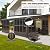 Domi 12'x20' Outdoor Sunroom Kit, Wall Mounted Solarium All Weather with 3 Sliding Double Doors, Aluminum Lean to Gazebo with Galvanized Steel Roof, Detachable PC Screen for Patio, Deck, Backyard