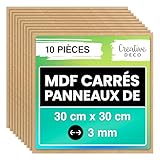 DÉCOUPE DE PRÉCISION - Les bords carrés non tranchants permettent une utilisation en toute sécurité pour tous les âges ! Tous nos panneaux sont fabriqués dans l'UE selon les normes les plus strictes. Les feuilles de MDF sont parfaites pour les travaux de débutants ainsi que pour une utilisation professionnelle. Elles sont également idéales pour la sublimation.