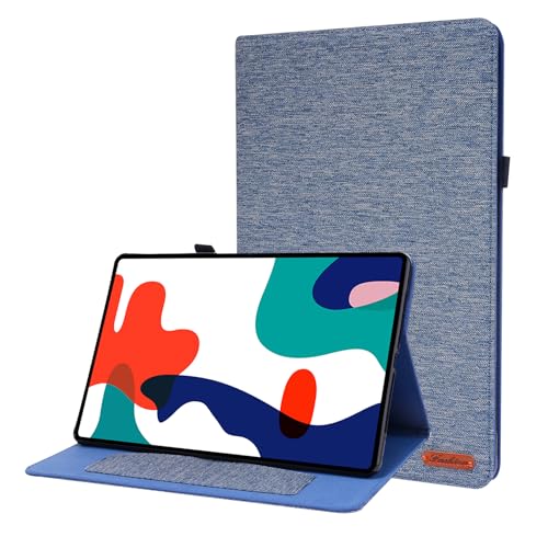 DayQiQiPu Funda para Huawei MatePad Pro WGR-W09/W19/AN19 12.6 Pulgadas Caso Flip con Soporte y Ranura para Tarjeta y Auto Reposo/Activación, Ajuste Multiángulo, Protección Antigolpes - Denim Azul