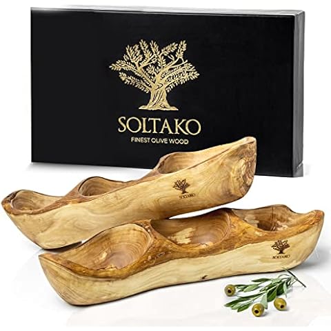 SOLTAKO Plato de Aperitivo de Madera de Olivo Cover