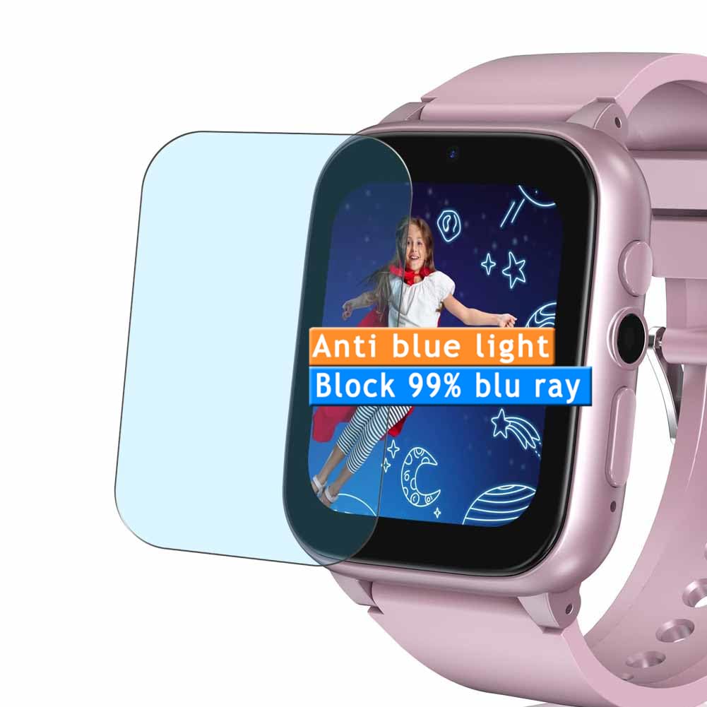 Vaxson 3-Pack Anti Blue Light Screen Protector, compatible with Goodatech GD10 KIDS 1.69" smart watch smartwatch, TPU Guard Film Protectors Sticker [NOT Tempered Glass]