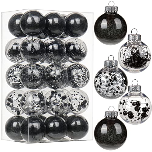 30PCS 50mm Dekorative Weihnachtsbaumkugeln, Weihnachtskugeln, Glitter...