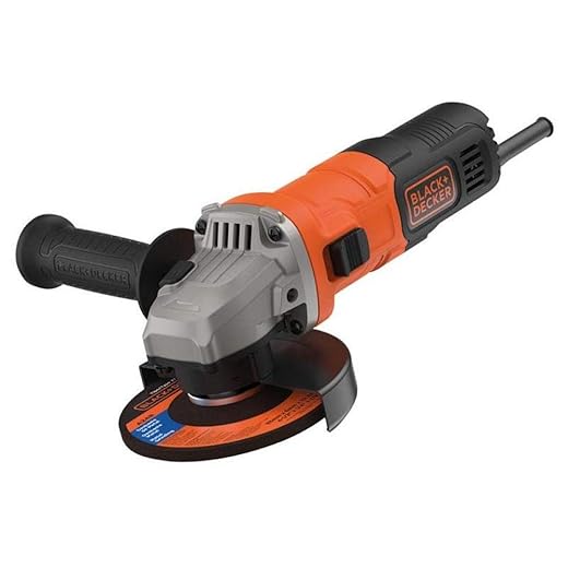BLACK+DECKER 710 W Grinder Power Tool 115 mm with 5 Cutting Discs, BEG010A5-GB