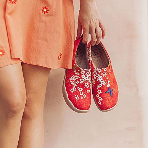 Image of UIN Women's Slip On Shoes Colorful Comfortable Lightweight Art Travel Sneakers Casual Floral Stylish Everyday Loafers