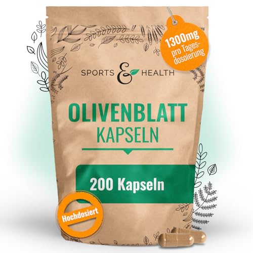 Olivenblattextrakt Kapseln – 200 Olivenblatt Kapseln mit 650mg – olive leaf extract – Olivenblätter