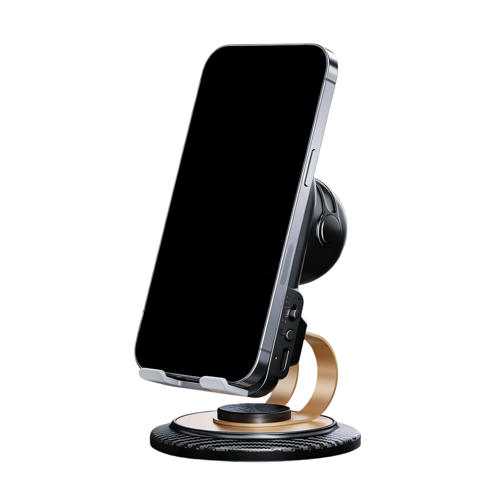 Soporte de teléfono con altavoz bluetooth y base de carga para mesa 8