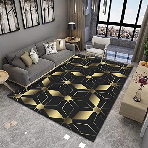 Tapis résistant à l'usure lavable noir or pour bébé et extérieur - 2