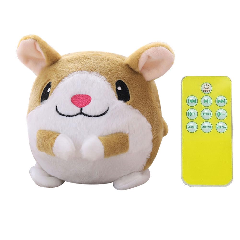 CRGANGZYDog Balls, Interactive Dog Toys, Durable Motion Activated Automatic Plush Rolling Ball Toys for Puppy/Small/Medium Dogs & Cats, USB Rechargeable