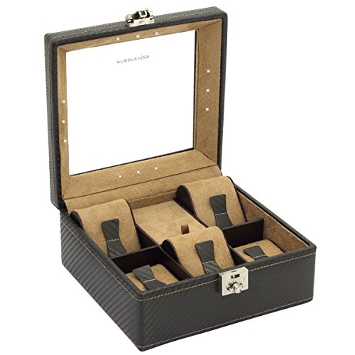 Preisvergleich Produktbild Friedrich / 23 Uhrenbox CARBON CASHMERE 5 LED - Kollektion 2022