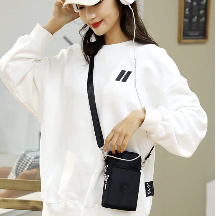 Image of WITERY Waterproof Nylon Cute Crossbody Cell Phone Purse Smartphone Wallet Bag for Women