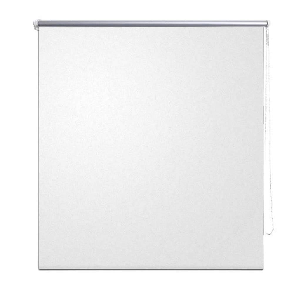 vidaXL Roller Blind Blackout 104.4x175cm White Window Curtain Shade Sunscreen