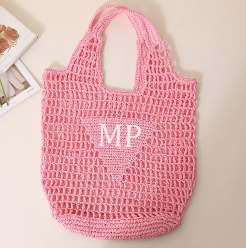 Bolso de playa grande tejido para mujer miniatura 5
