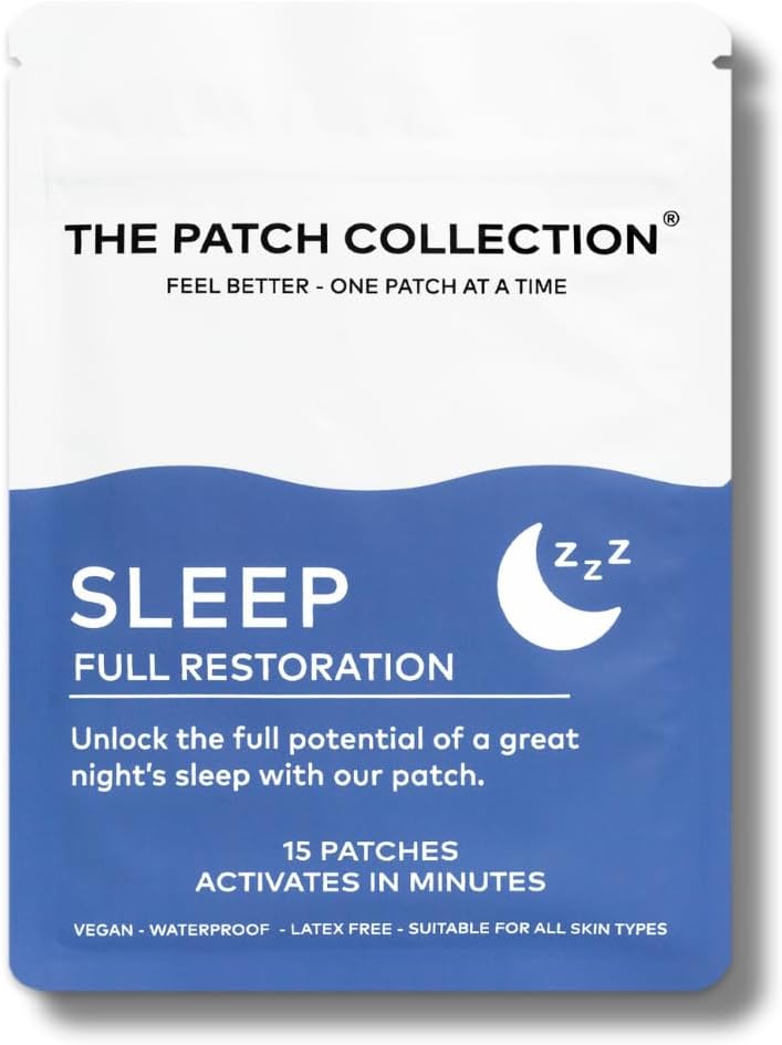 The Patch Collection® – Deep Sleep Aid Patches | Valerian Root, Passion Flower, Magnesium for Nighttime Support | Vegan Friendly Waterproof Patch, Latex Free (Pack of 15)