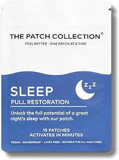 The Patch Collection® - Deep Sleep Aid Patches | Valerian Root, Passion Flower, Magnesium for Nighttime Support | Vegan Friendly Waterproof Patch, Latex Free (Pack of 15)