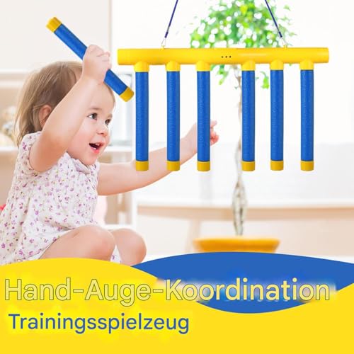 Ungtyb Reflex Trainer, Hand Speed Challenge, Reaction Game, Adjustable Drop, Hand Eye Training Improves Reflexes Fun Skill Test for All Ages, 15.74x2.08x3.74 in