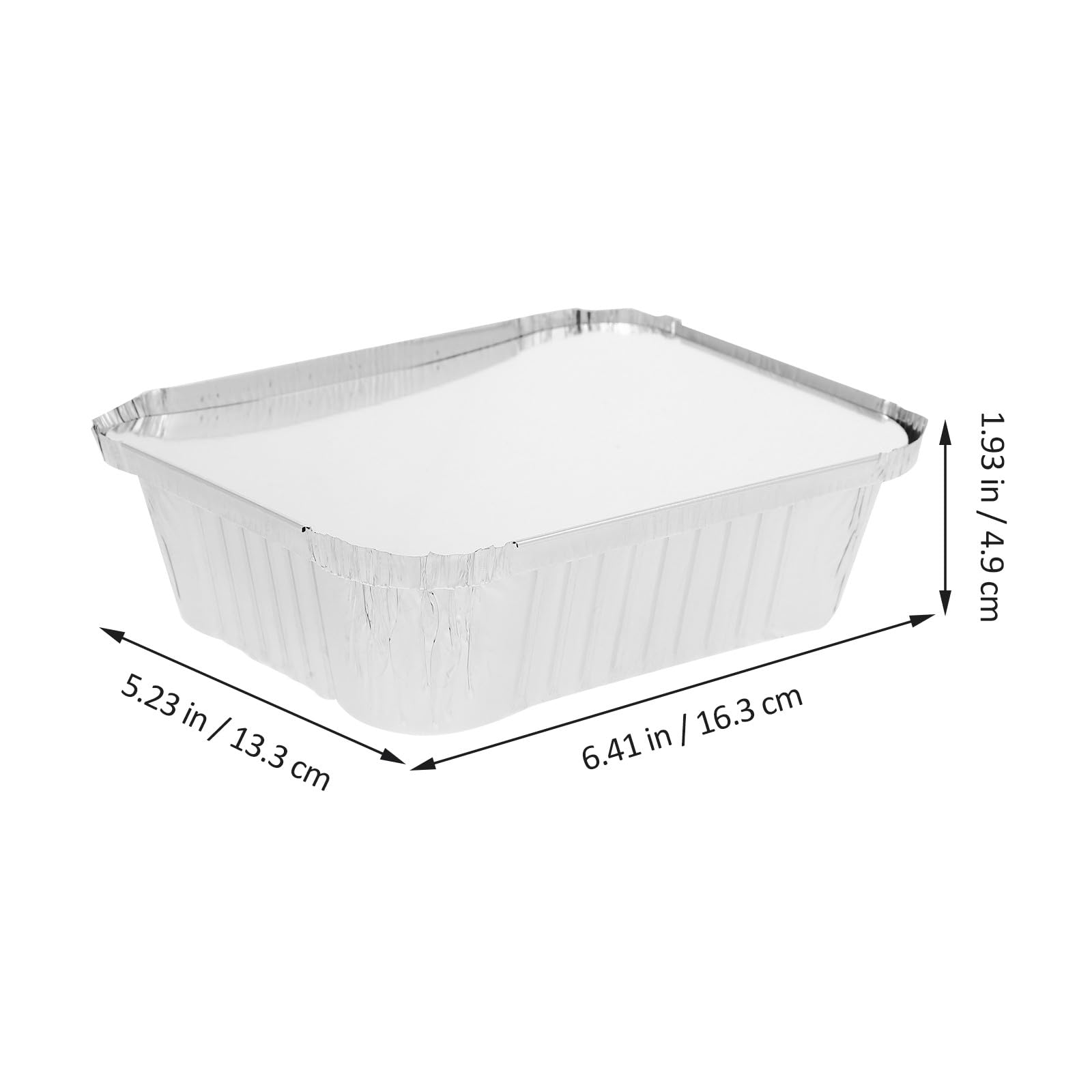 HOMSFOU 50 Scatole in Alluminio con Coperchio da 600ml per Barbecue Resistenti ad Alte Temperature Contenitori Multifunzionali per Cottura e Conservazione Alimenti