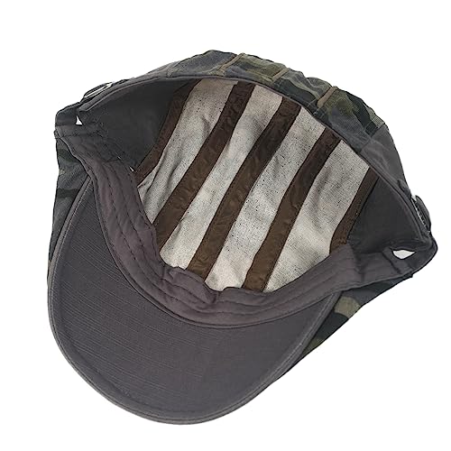 Leucos Ticte Men's Camouflage Newsboy Cap Cotton Driver Outdoor Flat Hat #TOP3