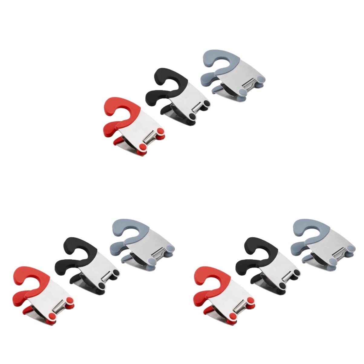 9 Pcs Kitchen Spoon Holder Spoon Holder Pot Clip Silicone Ladle Crab Spoon Holder for Pot Clip Holder Silicone Scraper Tool Grip Stainless Steel Scoop Securing Clip Anti-scald