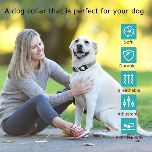 Ledeak Airtag Dog Collar, Nylon Dog Collar for AirTag Tracker Reflective Dog Collar with Airtag Holder - Image 3