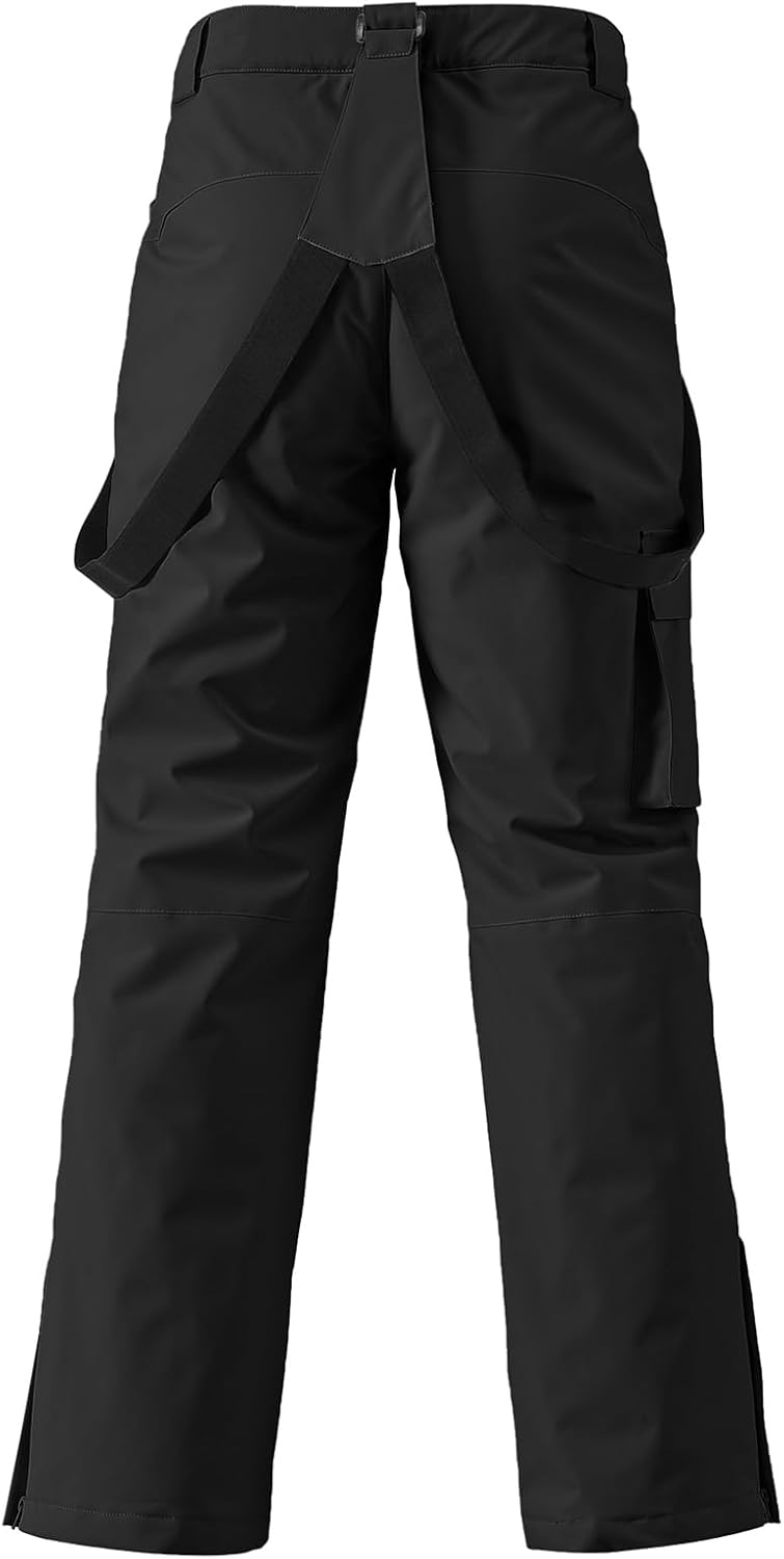YEEFINE Men's Ski Snow Pants Insulated Waterproof Snowboard Cargo Pants Bibs Regular Fit - Image 7