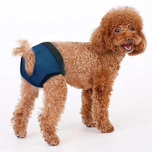 Genérico Pañal Reutilizable para Perros- Braga Higiénica para Perra en celo- Pañales Sanitarios para Mascotas pequeñas y Medianas-Talla S (33cm a 44cm)