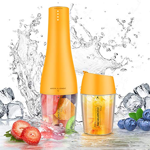 MICHELANGENLO Portable Blender for Shakes and Smoothies, Single Serve Blender Mini Smoothie Blender