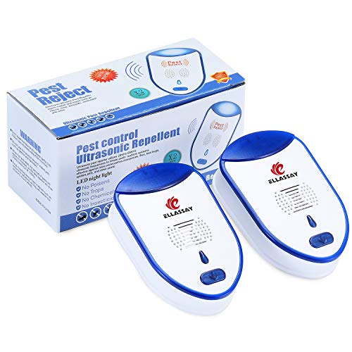 Ellassay Ultrasonic Pest Repeller 2 Packs Pest Control Electronic Plug In Indoor Pest Repellent #TOP6
