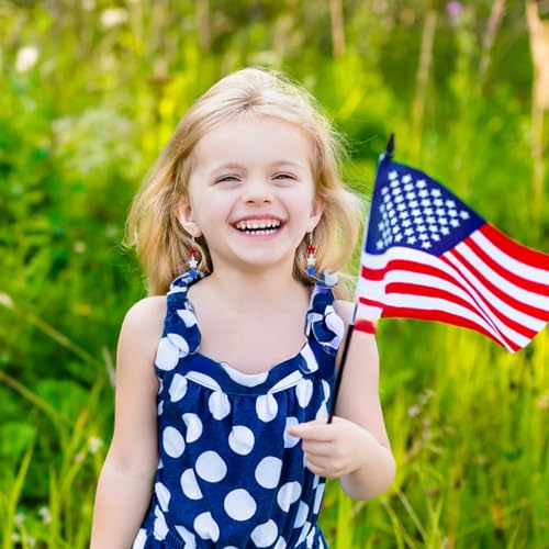 4th-of-July-Earrings-for-Women-Glitter-Star-Drop-Dangle-Earrings-Patriotic-American-Flag-Independence-Day-Accessories