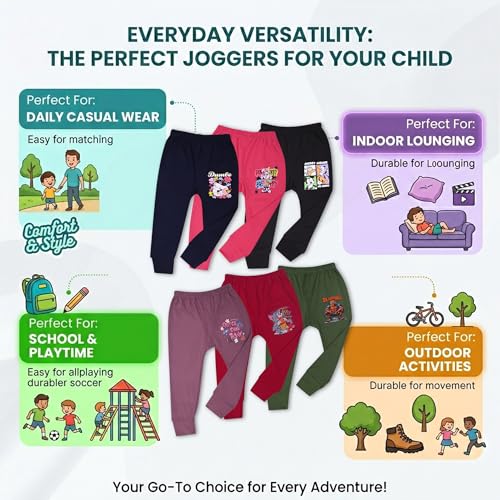 Image of Cotton Baby Boys' Pyjamas, Printed Boys and Girls Cotton Pajama Pants, Unisex Baby Pajamas, Kids Baby Track Pant (Pack of 6) (Multicolour)