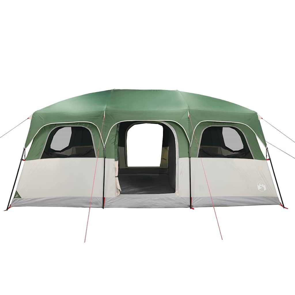 Familienzelt für Personen Grau und Orange, wasserdichtes Campingzelt aus 185T Polyester mit PU-Beschichtung, E-Anschlüsse, Fenster, x x 228/, für Outdoor und Reise