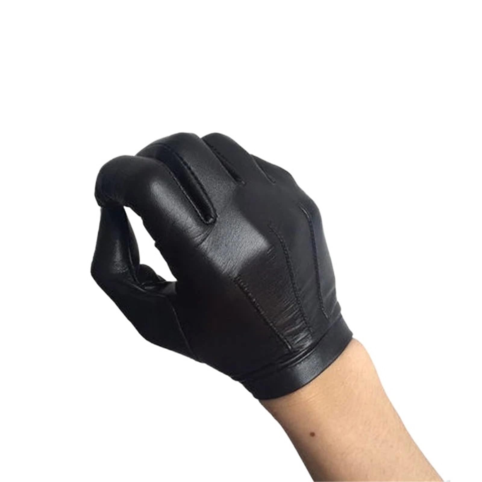 Quarzsand Handschuhe Ungefütterte, dünne Lederhandschuhe for Herren, Handgelenkknopf, eng anliegender, warmer Fahr-Touchscreen