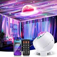 PIKOY Galaxy Projector Star Projector, 180 Modes Moon Galaxy Light for Room, 15 White Noise+Bluetooth Northern Lights Mood Lighting for Bedroom, Remote Aurora Night Light Kids Christmas Gifts