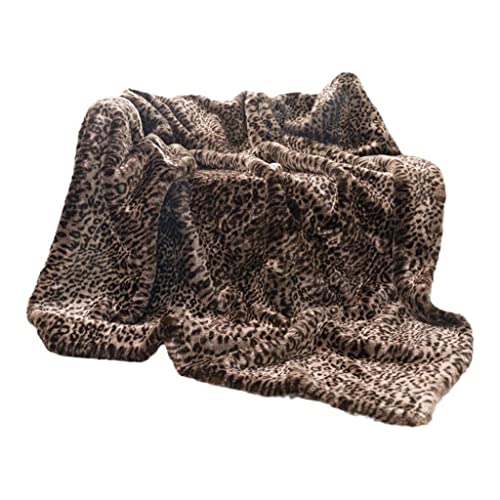 HLDETH Manta De Leopardo Sala De Estar Sofá Cubierta Cubierta Cómoda Y Cálida Peluche Manta Dormir Tapiz Manta Decorativa (Color : A, Size : 140 * 200cm) Cover
