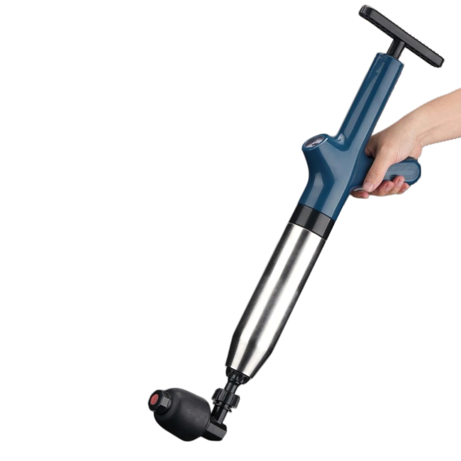Nettoyeur de tuyaux pneumatique en acier pour le débouchage du sol de WC
