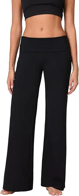 Y2K Flare Leggings: Fold Over Yoga Pants with Bootcut Style