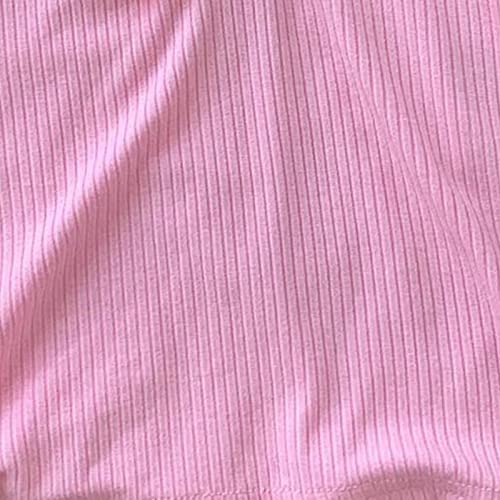 Girls Crop Top Dance Shirt Lapel Collar Ruffle Button Down Solid Summer Ribbed Clothes Kids Thin Comfy Stretchy Tees4