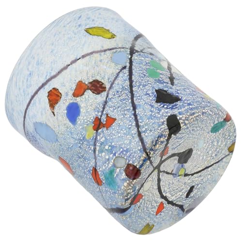 Vaso de cristal de Murano Millefiori azul para cenas elegantes 4